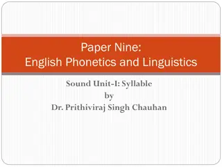 English Syllables: Phonetics and Linguistics Insights