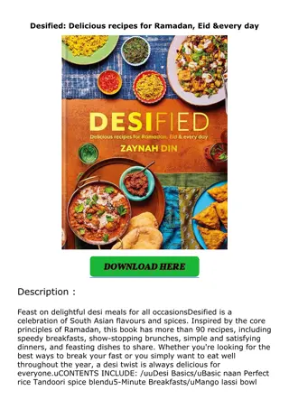 Pdf⚡️(read✔️online) Desified: Delicious recipes for Ramadan, Eid & every day