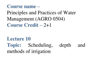 Irrigation Scheduling for Optimal Crop Yield