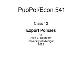 Export Policies in Economics