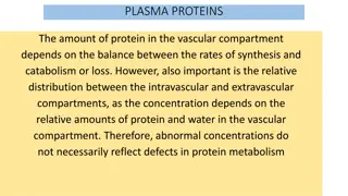 Plasma Proteins and Their Functions