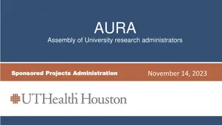 AURA Assembly of University Research Administrators: Updates and Introductions
