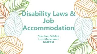 Disability Laws and Job Accommodation