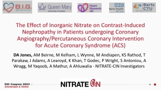 The Role of Inorganic Nitrate in Preventing Contrast-Induced Nephropathy