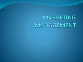 Marketing Management