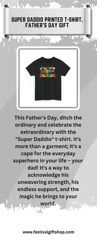 Super Daddio Printed T-shirt, Father's Day Gift