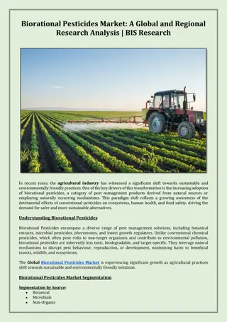 Biorational Pesticides Market: A Global and Regional Research Analysis