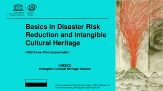 The Relationship Between Intangible Cultural Heritage and Disaster Risk Reduction