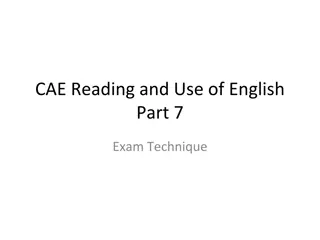 Mastering CAE Reading and Use of English Part 7: Exam Technique