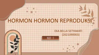 Reproductive Hormones in Males and Females