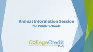 College Credit Plus Program in Ohio Public Schools