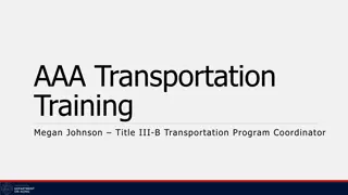 Transportation Programs and Trends