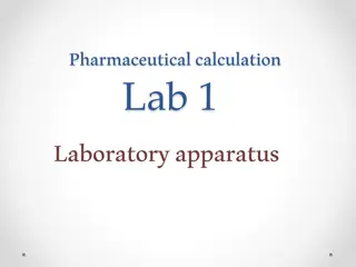 Pharmaceutical Calculations and Laboratory Apparatus