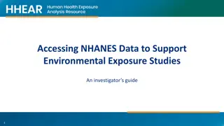 NHANES Data for Environmental Exposure Studies