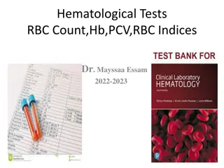 Hemoglobin Tests and Hematocrit in Blood Analysis