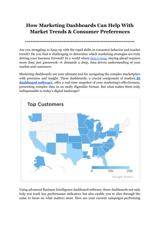 How Marketing Dashboards Can Help With Market Trends & Consumer Preferences