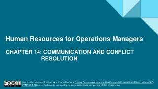 Human Resources for Operations Managers