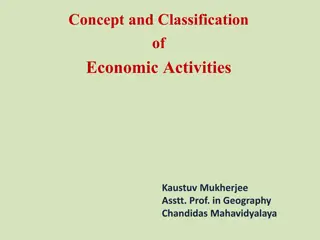 Economic Activities and Their Classification