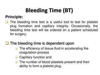 Bleeding Time and Coagulation Time Tests