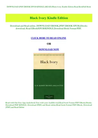 [READ] Black Ivory     Kindle Edition Read Book