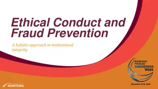 Ethical Conduct and Fraud Prevention in Institutions