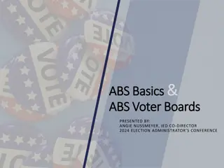 ABS Voter Boards and Key Players in Election Administration