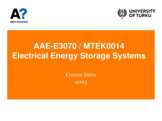 Electrical Energy Storage Systems