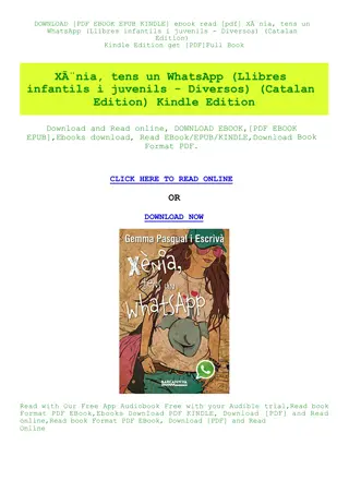 ebook read [pdf] XÃƒÂ¨nia  tens un WhatsApp (Llibres infantils i juvenils - Diversos) (Catalan Edition)     Kindle Edition get [PDF]