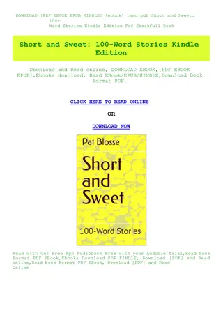 [ebook] read pdf Short and Sweet 100-Word Stories     Kindle Edition Pdf Ebook