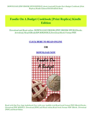 ebook [read pdf] Foodie On A Budget Cookbook     [Print Replica] Kindle Edition Pdf Ebook