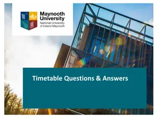 Timetable Questions & Answers