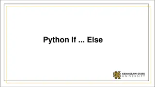 Python If...Else Statements