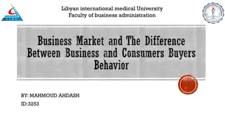 Business Markets and Consumer Buyer Behavior