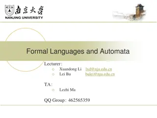 Formal Languages and Automata Theory