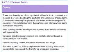 Ionic and Covalent Bonding in Chemistry