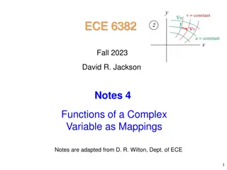 Simple Mappings of Functions in Complex Variable Analysis