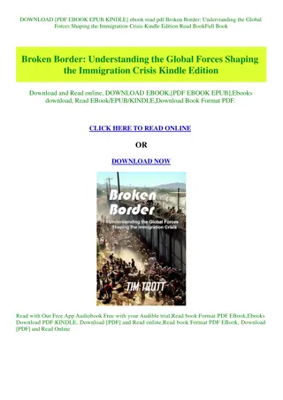 ebook read pdf Broken Border Understanding the Global Forces Shaping the Immigration Crisis     Kindle Edition Read Book