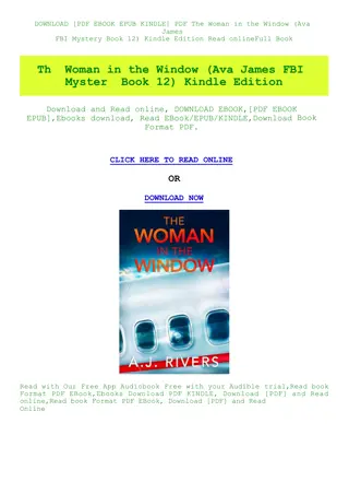 PDF The Woman in the Window (Ava James FBI Mystery Book 12)     Kindle Edition Read online