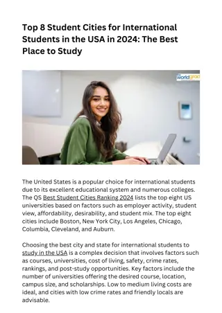 Top 8 Cities for International Students in the USA in 2024  Best Place to Study