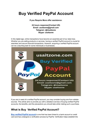 Buy Verified PayPal Account