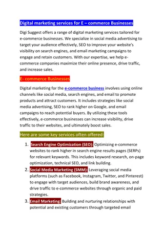 Digital marketing services E- commerce business (PDF)