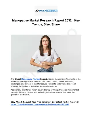 Menopause Market