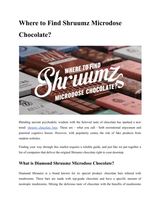 Where to Find Shruumz Microdose Chocolate