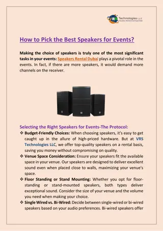 How to Pick the Best Speakers for Events?
