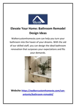 Elevate Your Home: Bathroom Remodel Design Ideas