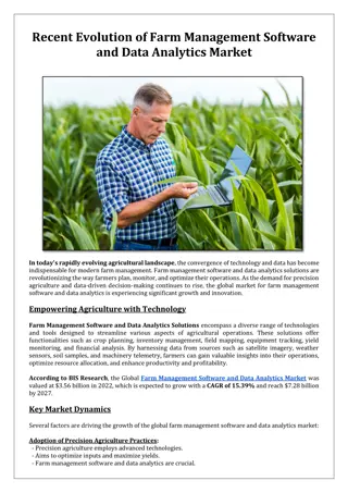 Recent Evolution of Farm Management Software and Data Analytics Market