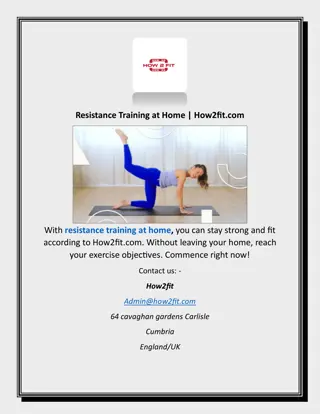 Resistance Training At Home | How2fit.com