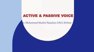 Active and Passive Voice Usage