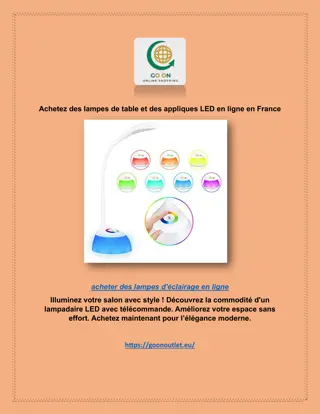 Achetez des lampes de table et des appliques LED en ligne en France