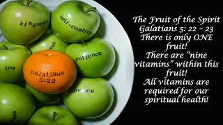 The Nine Vitamins of the Fruit of the Spirit